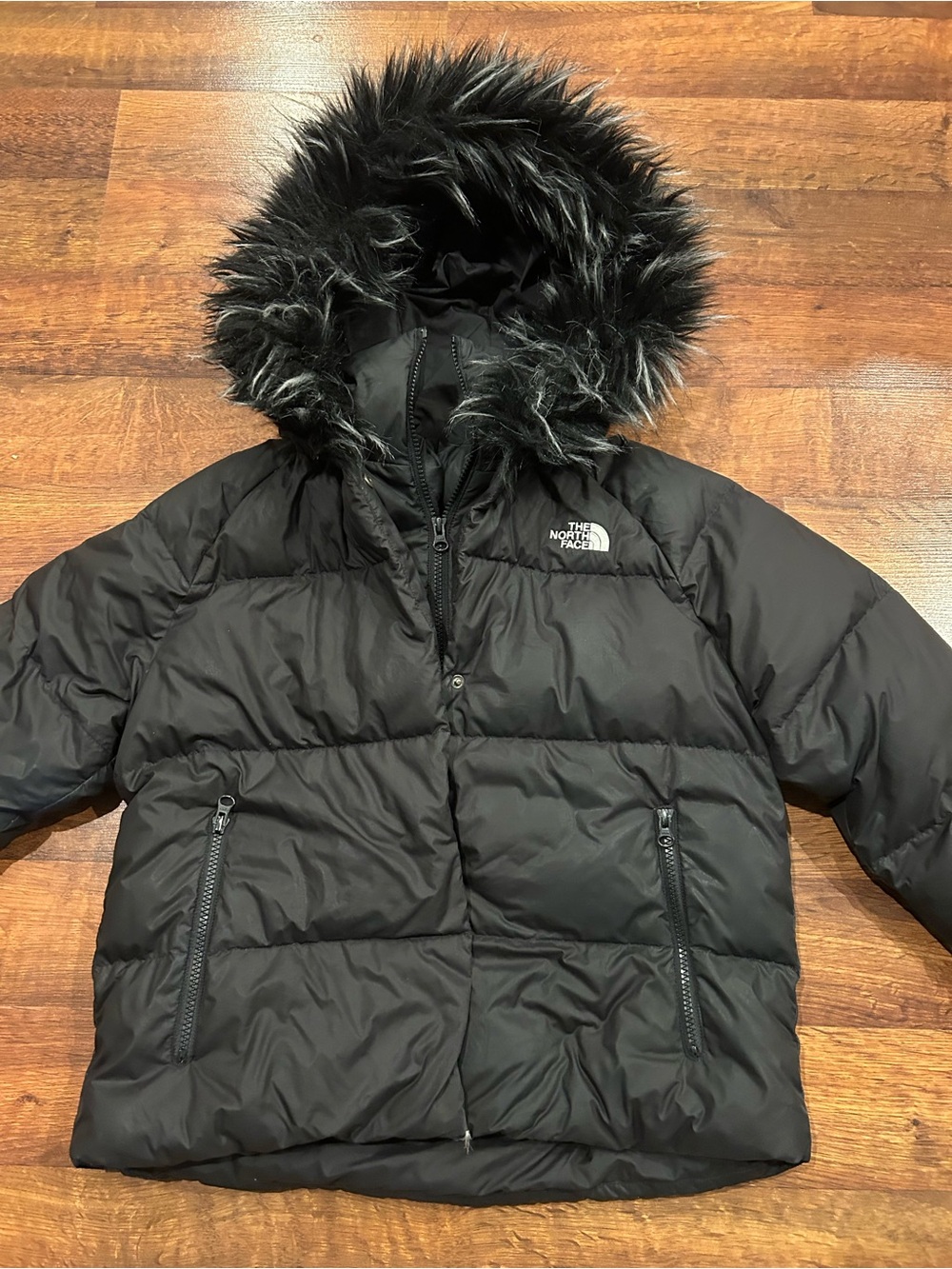 North Face Jacket Womens Black Dealio Cropped 550 Down Puffer Small